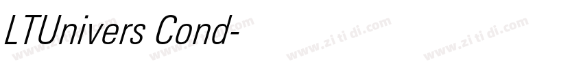 LTUnivers Cond字体转换 LTUnivers Cond字体转换